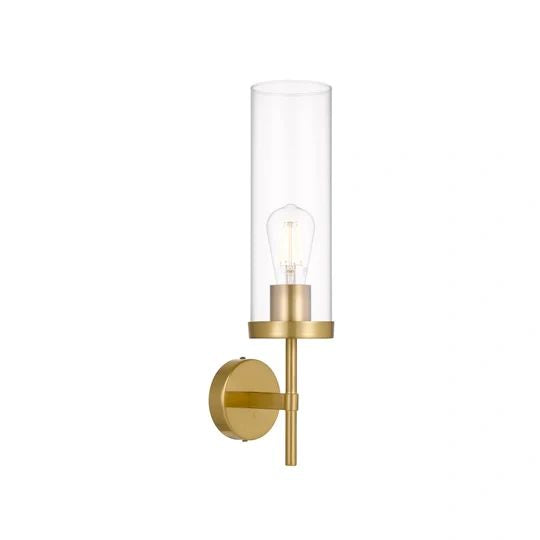 TELBIX GAROT WALL LAMP ANTIQUE GOLD CLEAR WALL LIGHT