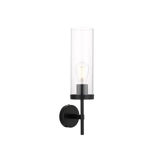 TELBIX GAROT WALL LAMP BLACK CLEAR WALL LIGHT