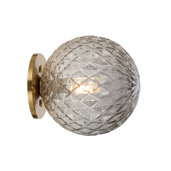 GASTON WALL LIGHT ANTIQUE GOLD Smoke Tear WALL LIGHT