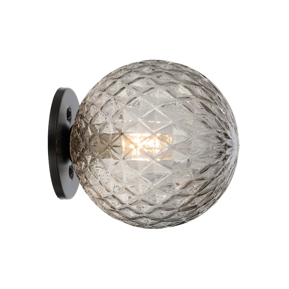 GASTON WALL LIGHT BLACK Smoke Tear WALL LIGHT
