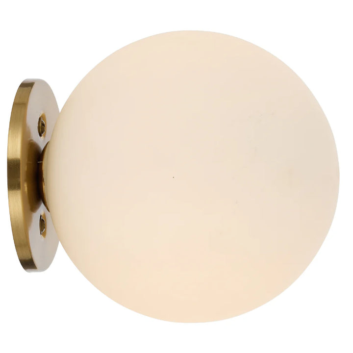 GASTON WALL LIGHT ANTIQUE GOLD Opal Matt WALL LIGHT