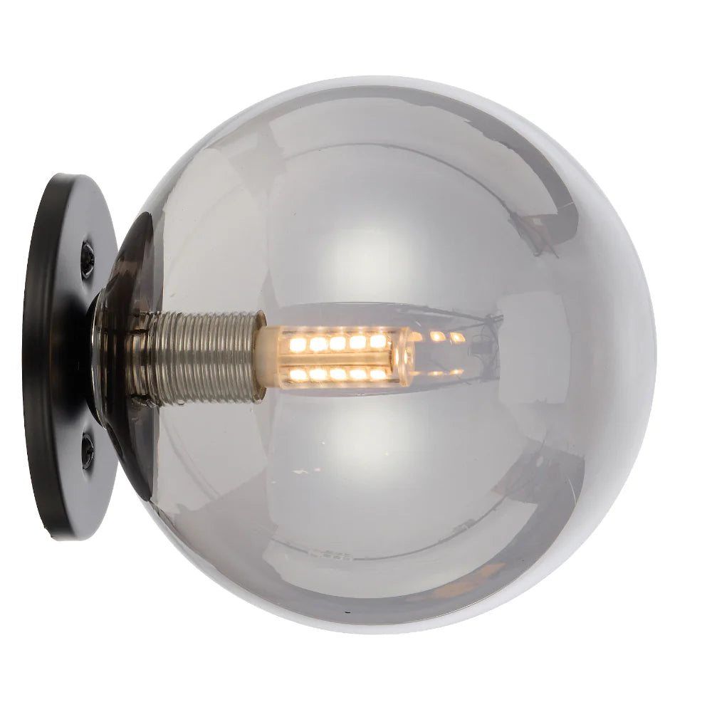GASTON WALL LIGHT BLACK Smoke WALL LIGHT