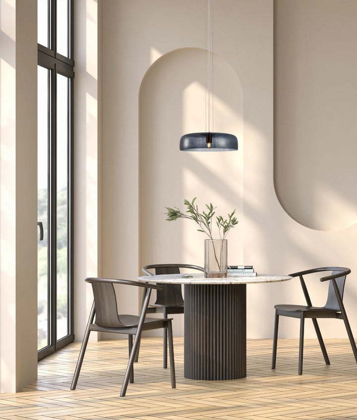 GELATINA: Interior Dome Glass with Brass Highlight Pendant Lights Pendant