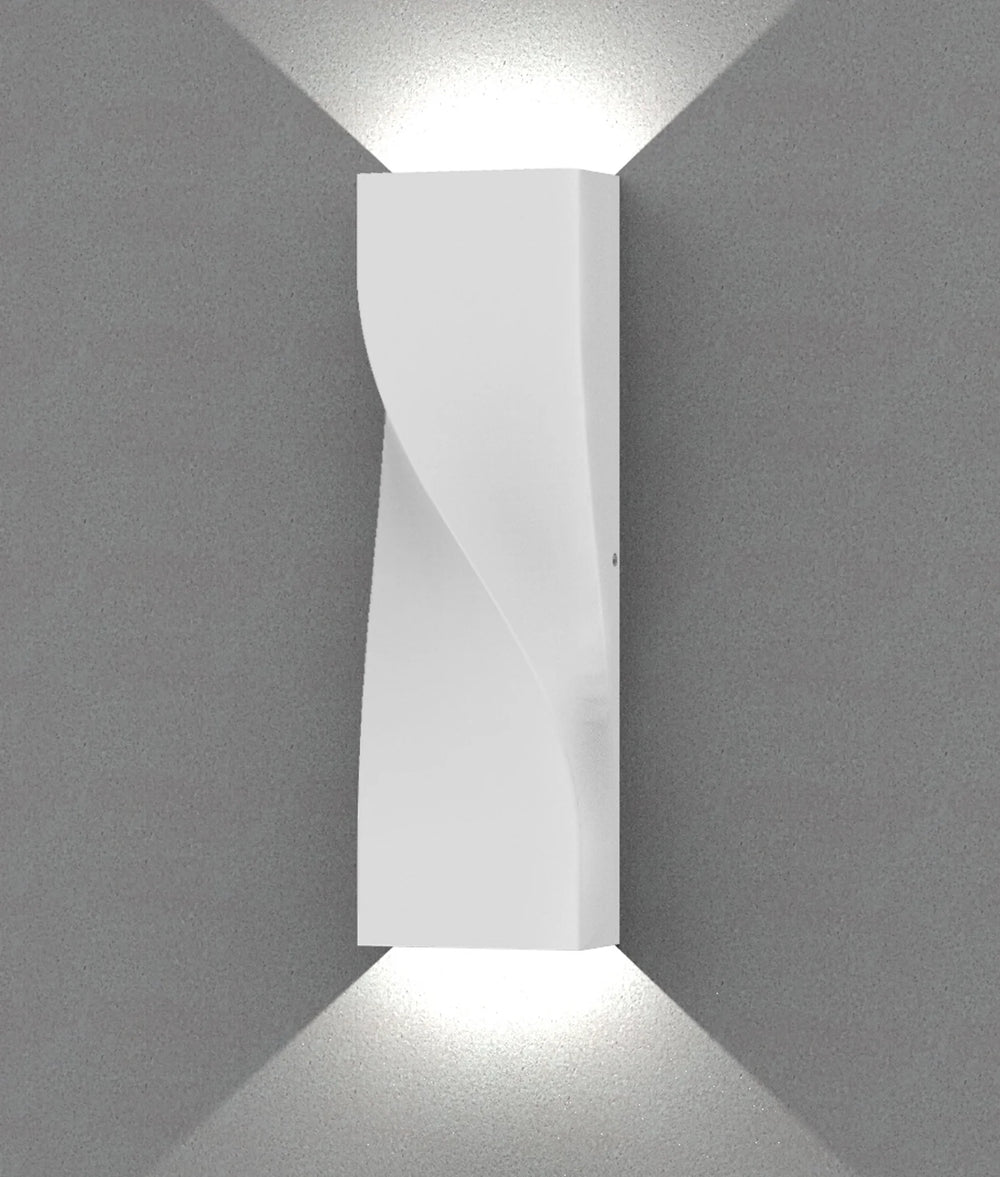GIROTRI: Large Exterior LED Tri-CCT Surface Mounted Up/Down Twist Wall Lights IP65 WALL LIGHT