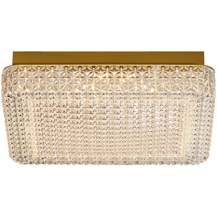 Calibo Gleam Crystalline Square LED CTC Light | Gold 400mm Ceiling light