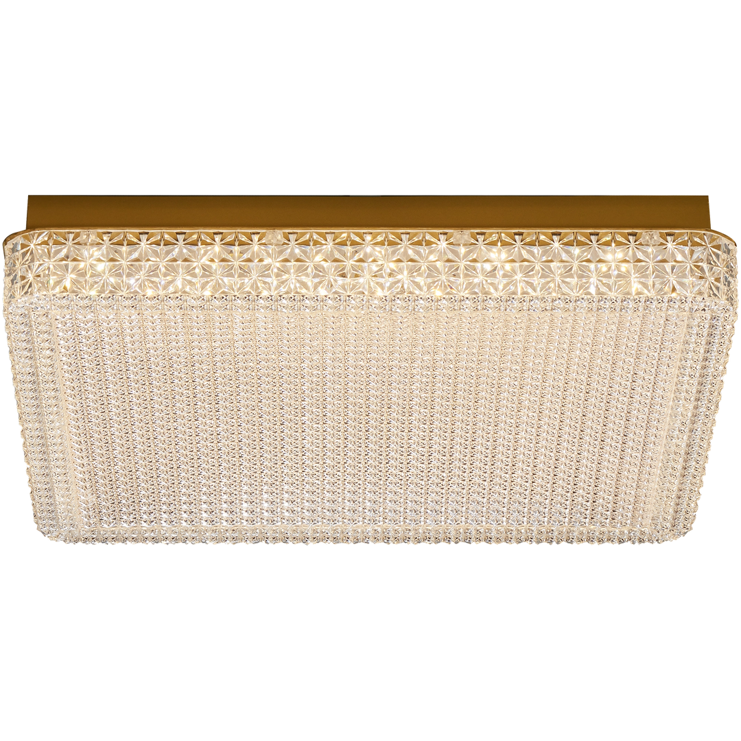 Calibo Gleam Crystalline Square LED CTC Light | Gold 550mm Ceiling light