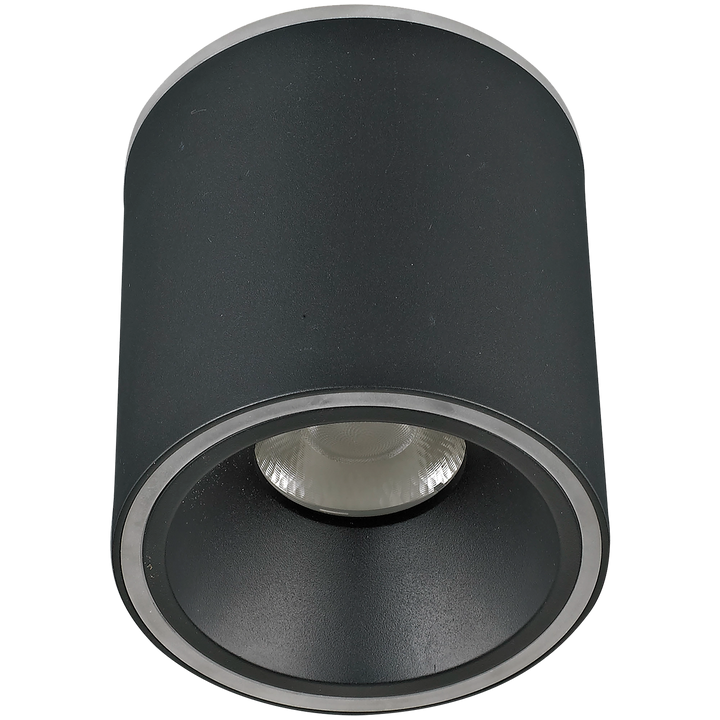 Calibo Glider 100mm/135mm Round LED Surface Mounted Downlight Black Downlight