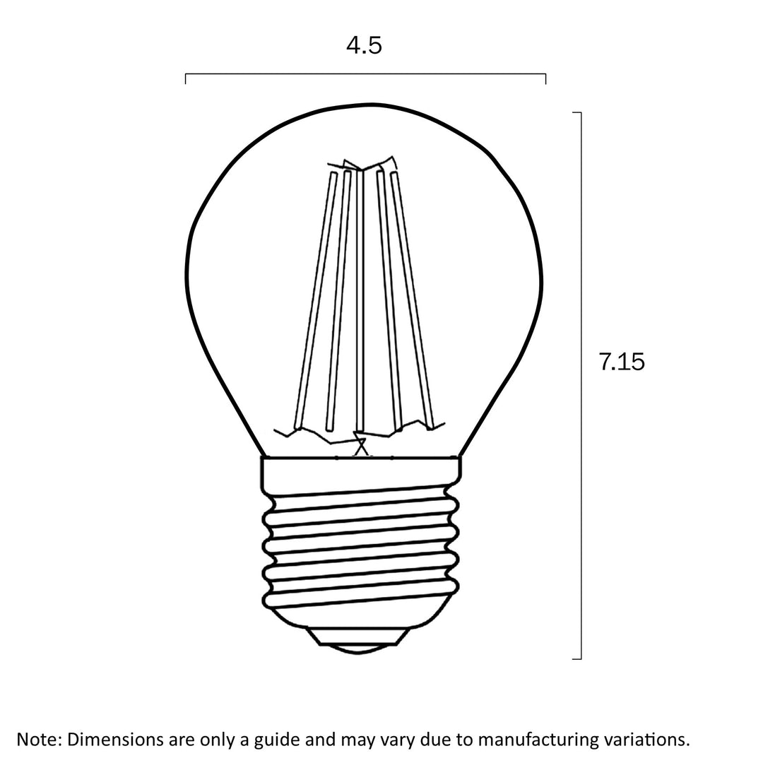 E27 G45 4w LED FANCY ROUND GLOBE NON-DIM GLOBES