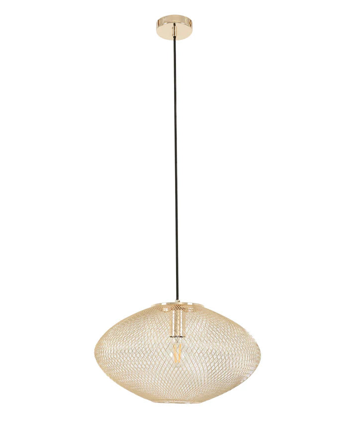 GOLPE: Modern Interior Small Oval Stainless Steel Pendant Lights Champagne Gold Pendant