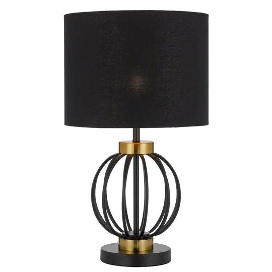 TELBIX GRADA TABLE LAMP BLACK ANTIQUE GOLD TABLE LAMP