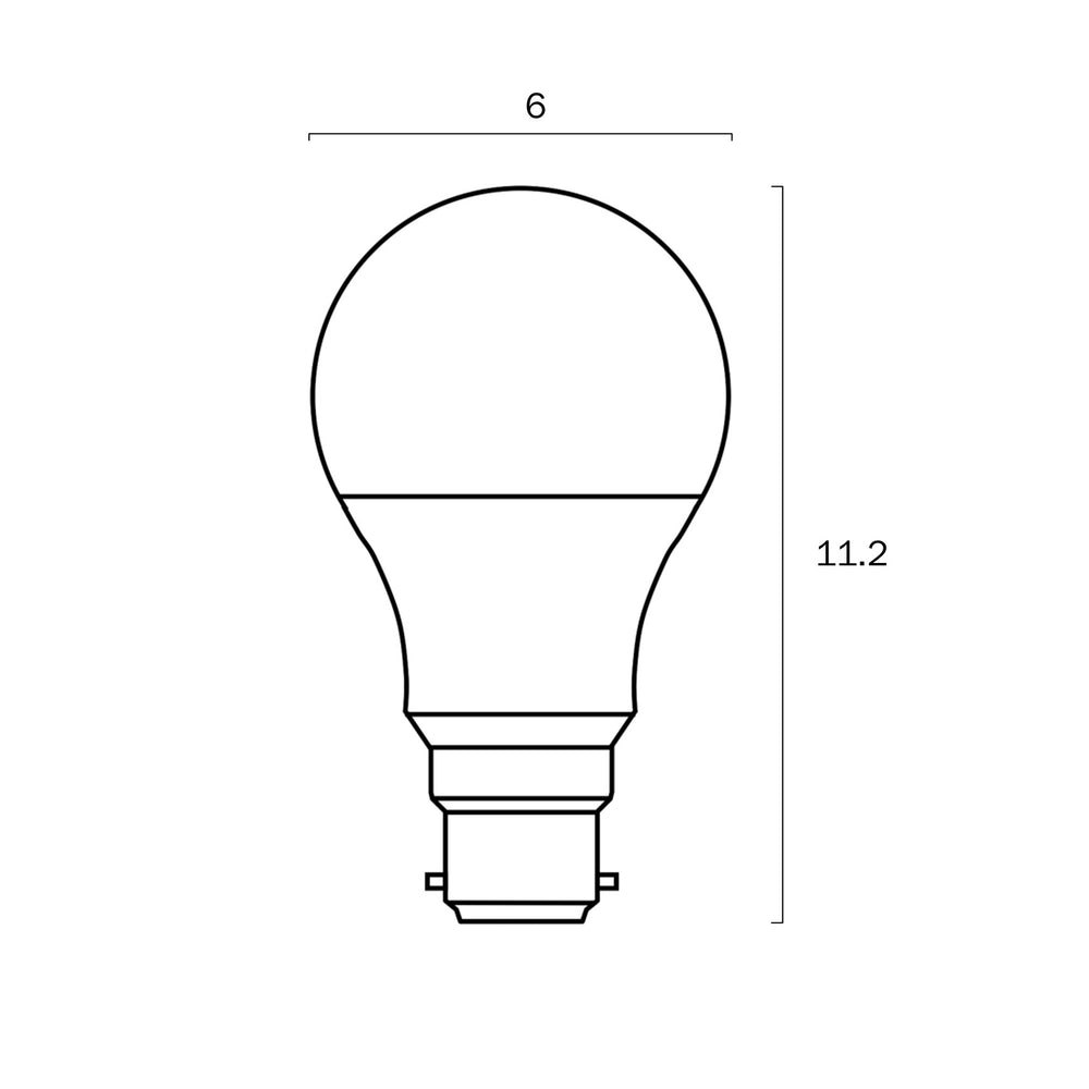 B22 A60 9W 3CCT NON-DIM GLOBES