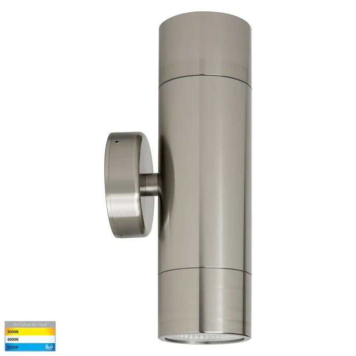 HV1008T- Maxi Tivah 316 Stainless Steel TRI Colour Up & Down Wall Pillar Lights WALL LIGHT