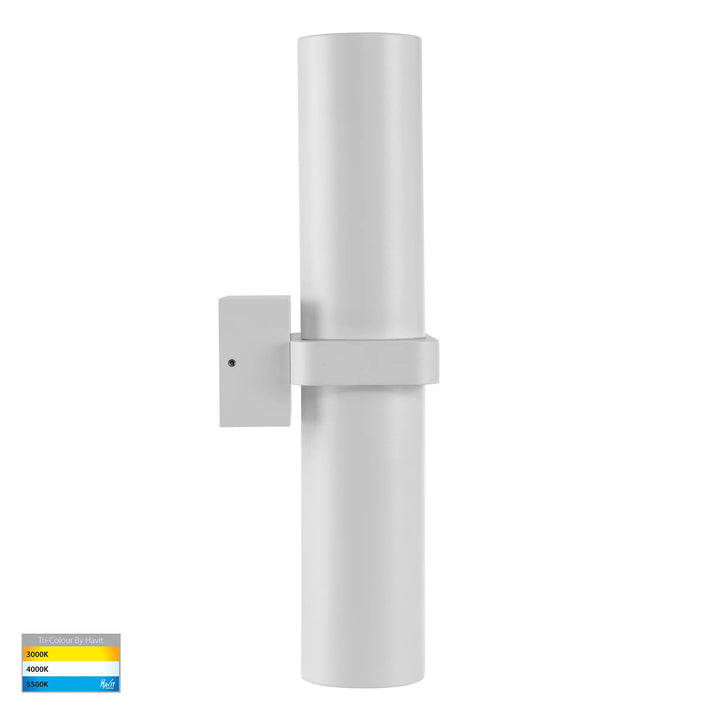 HV10292T - Luz Black/White TRI Colour Double Up & Down Wall Pillar Lights Wall light