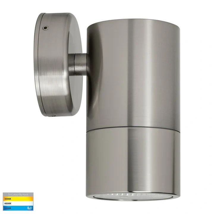 HV1108T- Maxi Tivah 316 Stainless Steel TRI Colour Fixed Down Wall Pillar Lights WALL LIGHT