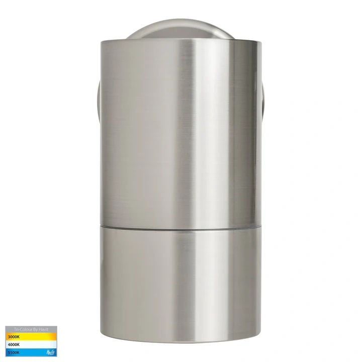 HV1108T- Maxi Tivah 316 Stainless Steel TRI Colour Fixed Down Wall Pillar Lights WALL LIGHT