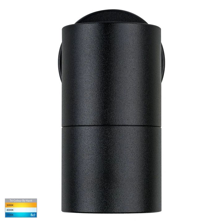HV1125T- Tivah Black TRI Colour Fixed Down Wall Pillar Lights WALL LIGHT