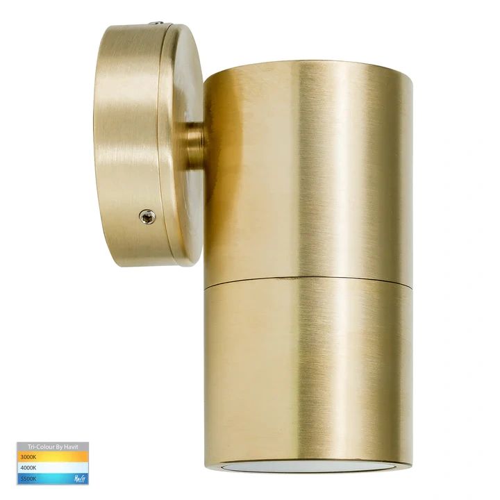 HV1155T Tivah Solid Brass TRI Colour Fixed Down Wall Pillar Lights WALL LIGHT - Outdoor Wall Lights Sydney