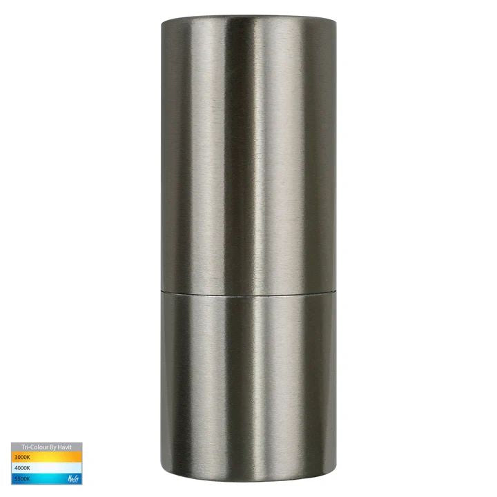 HAVIT Piaz Stainless Steel TRI Colour Fixed Down LED Wall Pillar Light WALL LIGHT
