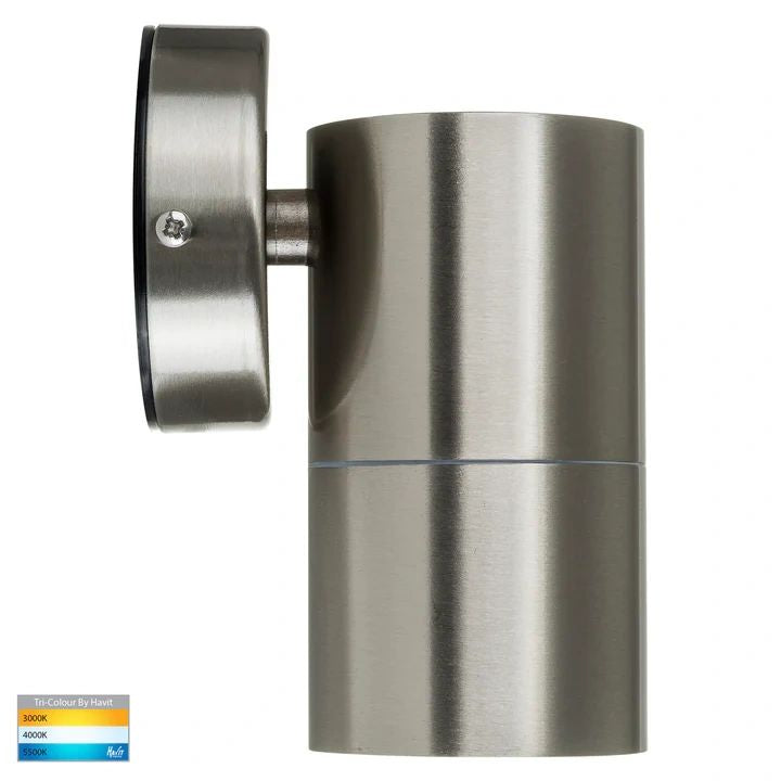 HAVIT Fortis Stainless Steel TRI Colour Fixed Down LED Wall Pillar Light WALL LIGHT