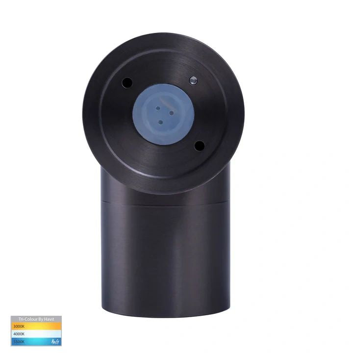 HV1175T Tivah Solid Brass Graphite Coloured TRI Colour Fixed Down Wall Pillar Lights WALL LIGHT