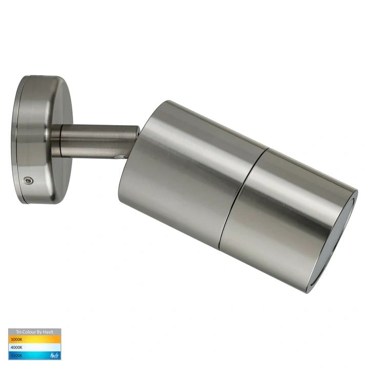 HV1205T- Tivah 316 Stainless Steel TRI Colour Single Adjustable Wall Pillar Lights WALL LIGHT