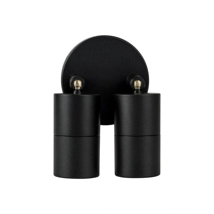 HV1327MR11NW- Mini Tivah Aluminium Black Double Adjustable Wall Pillar Lights Spotlight