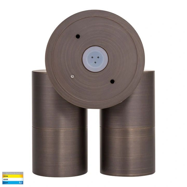 HV1395T- Tivah Antique Brass TRI Colour Double Adjustable Wall Pillar Lights WALL LIGHT