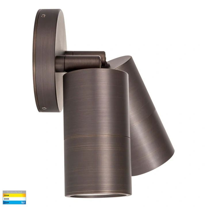 HV1395T- Tivah Antique Brass TRI Colour Double Adjustable Wall Pillar Lights WALL LIGHT