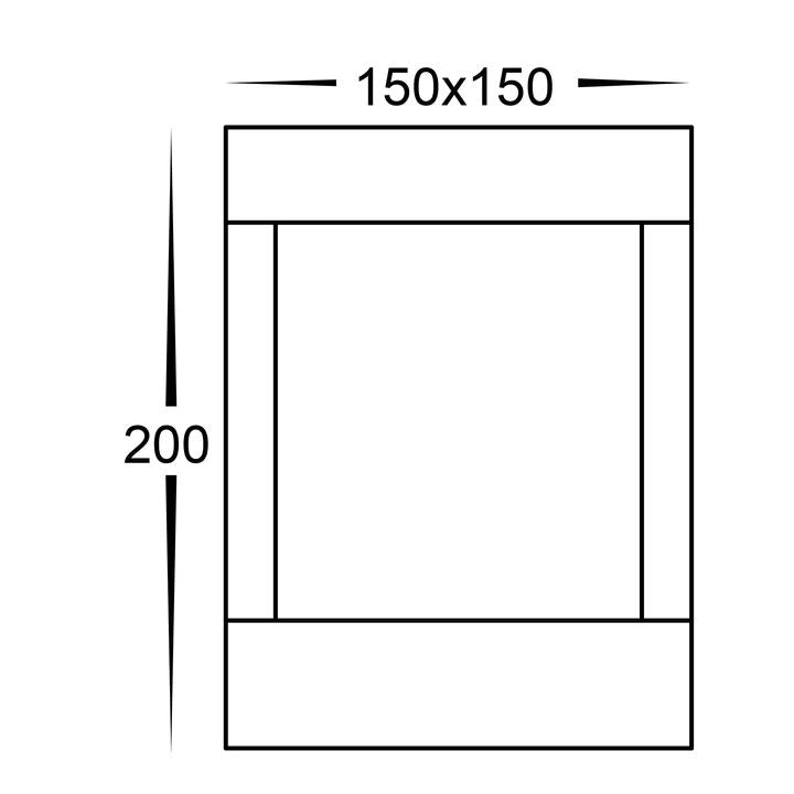 HV1699T-BLK-SQ- Pelare Black LED Pillar Light Square Pillar light