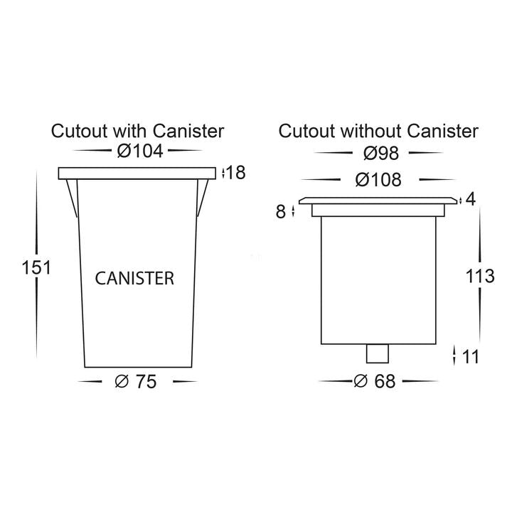 HV1825T-Luta 316 Stainless Steel TRI Colour Adjustable Inground Light INGROUND LIGHT