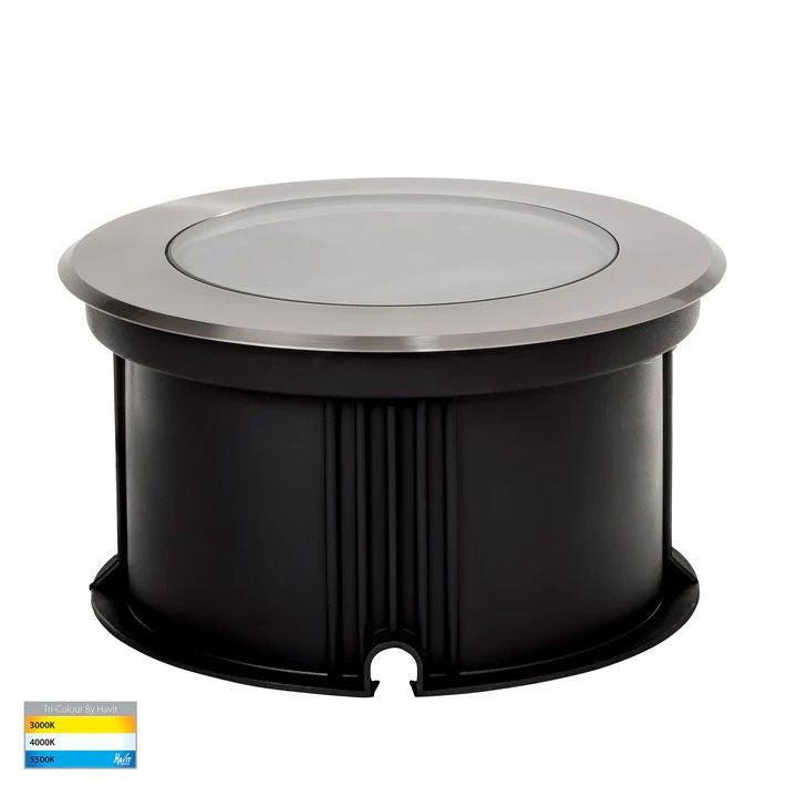 HV1843T- Split 316 Stainless Steel TRI Colour 12w LED Inground Light INGROUND LIGHT