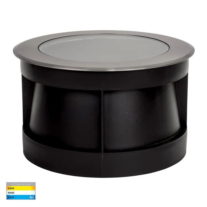 HV1845T- Split 316 Stainless Steel TRI Colour 18w LED Inground Light INGROUND LIGHT