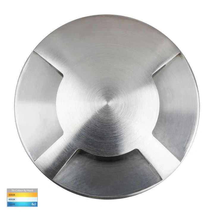 HV19082T- Viale Steel TRI Colour LED Triple Driveway Light 316 STAINLESS STEEL step light