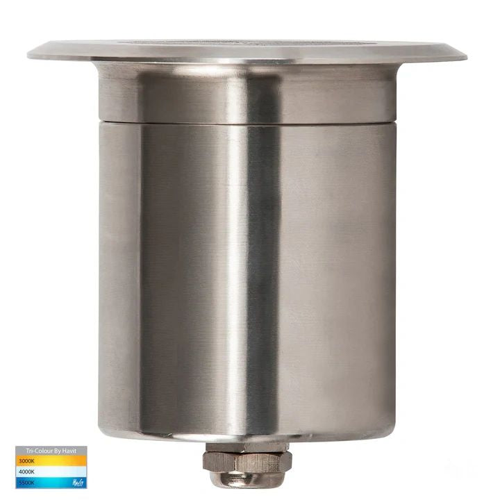 HV19102T- Viale 316 Stainless Steel TRI Colour LED Driveway Light with Grill INGROUND LIGHT