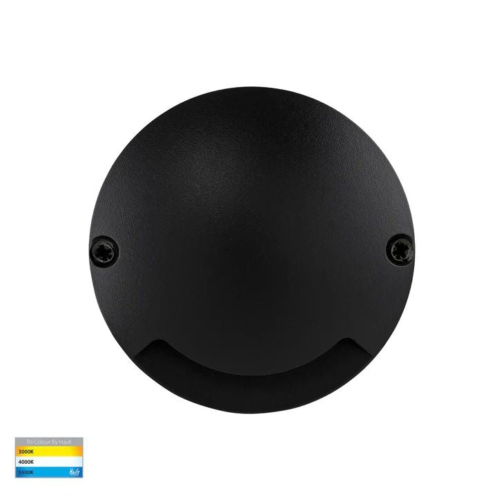 HV2871T- Dome Aluminium One Way LED Deck Lights BLACK ALUMINIUM Deck light