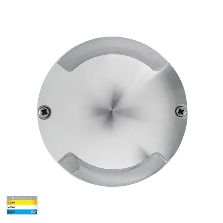 HV2872T- Dome Aluminium Two Way LED Deck Lights SILVER ALUMINIUM Deck light