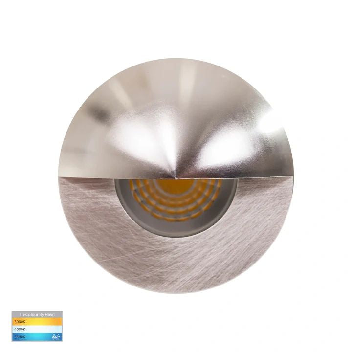 HV2883T- Elite Aluminium 3W LED Wall or Step Light with Eyelid SILVER ALUMINIUM step light