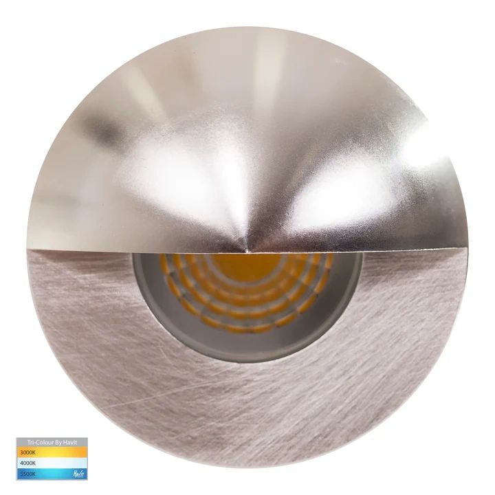 HV2884T- Elite Aluminium 5W LED Wall or Step Light with Eyelid SILVER ALUMINIUM step light