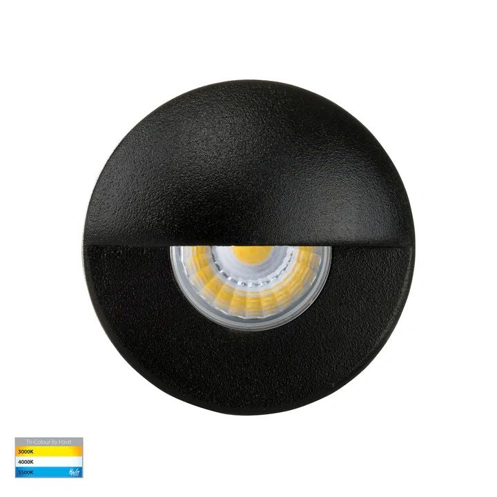 HV2891T- Mini Ollo LED Step Light with Eyelid BLACK step light