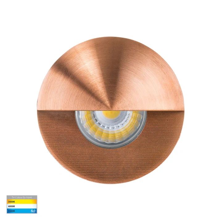HV2891T- Mini Ollo LED Step Light with Eyelid COPPER step light