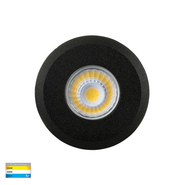 HV2892T- Mini Ollo Black LED Step or Inground Light BLACK step light