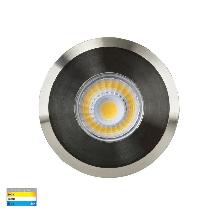 HV2892T- Mini Ollo Black LED Step or Inground Light 316 STAINLESS STEEL step light