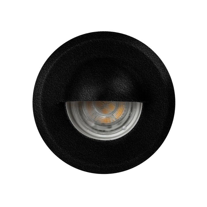 HV2899NW Lokk Antique Brass LED Wall Light with Eyelid BLACK step light