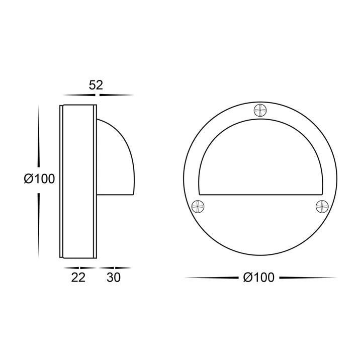 HAVIT Pinta 316 Stainless Steel Step Lights with Eyelid step light