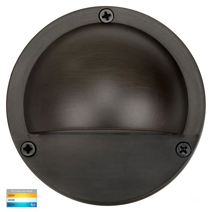 HV2901-AB Pinta Antique Brass Step Lights with Eyelid step light