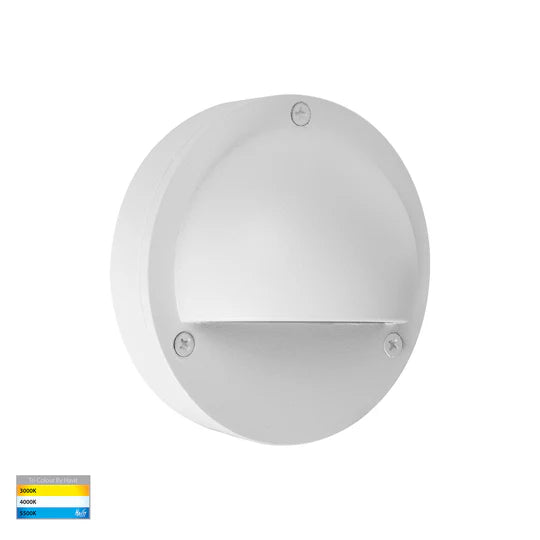 HV2923T-WHT - Pinta White Step Lights with Eyelid step light