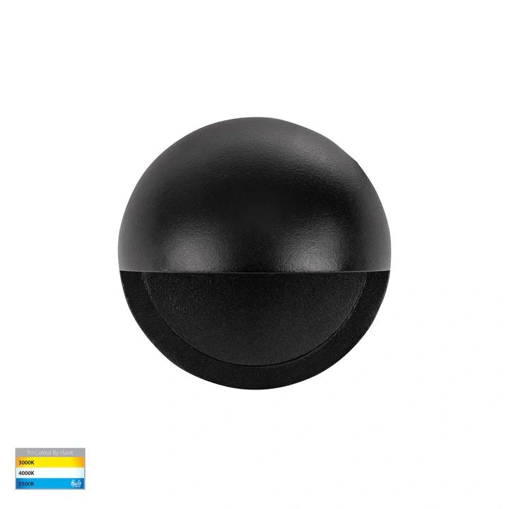 HV2927T- Veko 2w LED Step Lights with Eyelid BLACK step light