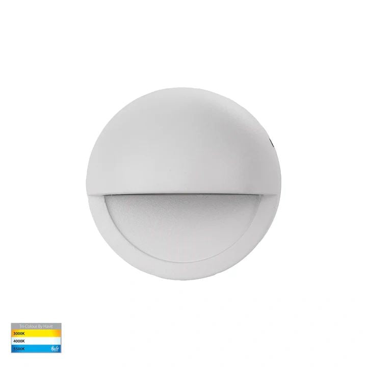 HV2927T- Veko 2w LED Step Lights with Eyelid WHITE step light