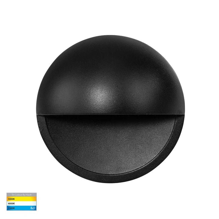 HV2928T- Veko 6w LED Step Lights with Eyelid BLACK step light