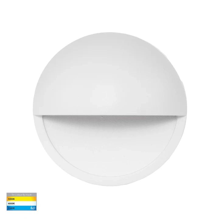 HV2928T- Veko 6w LED Step Lights with Eyelid WHITE step light
